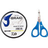 Шнур DAIWA J-Braid X4E-W/SC 0,15мм 135м желтый + ножницы 40002807
